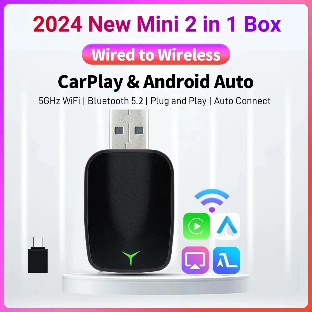 Electronics And Gadgets - 新しい有線からワイヤレス Carplay Android 2 で 1
