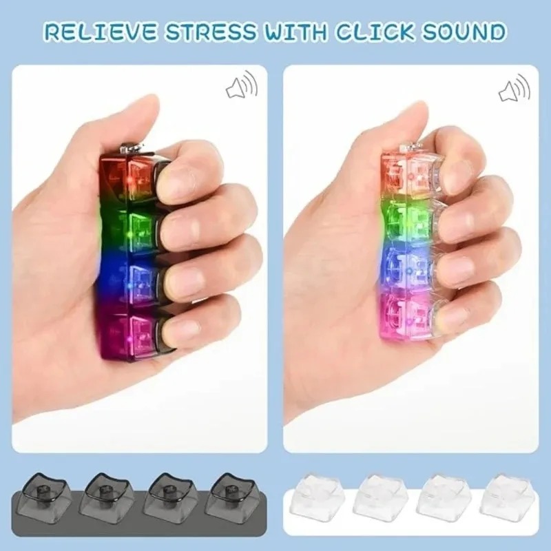 LED キーボードキーホルダー フィジェットトイ クリスタル - Electronics Gadgets For Kids のレビューと価格