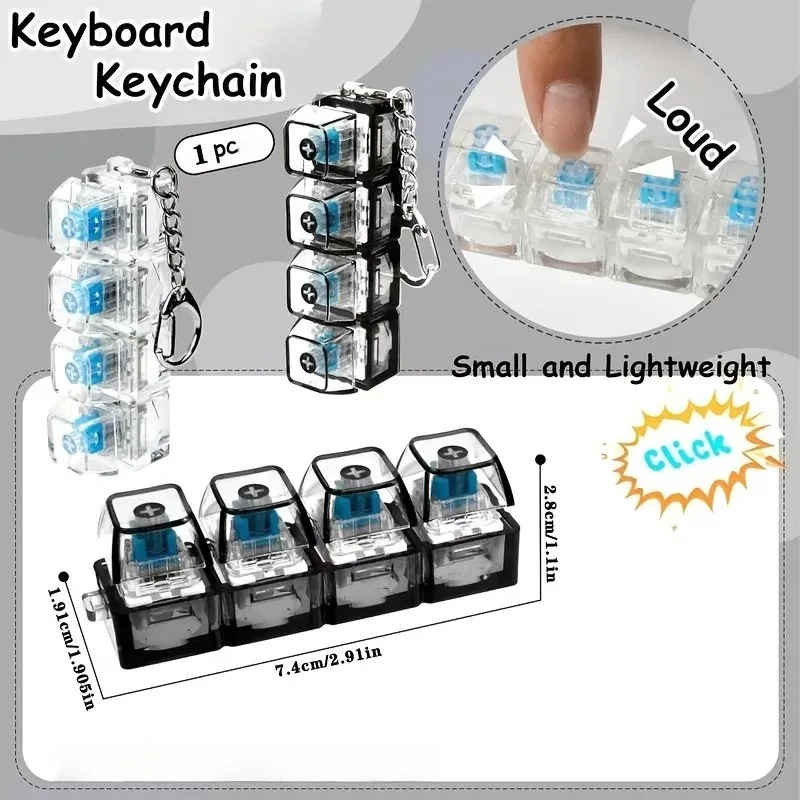 LEDキーボードキーチェーンフィジェットトイ/クリスタル*ク - Electronics Gadgets For Kids のレビューと価格