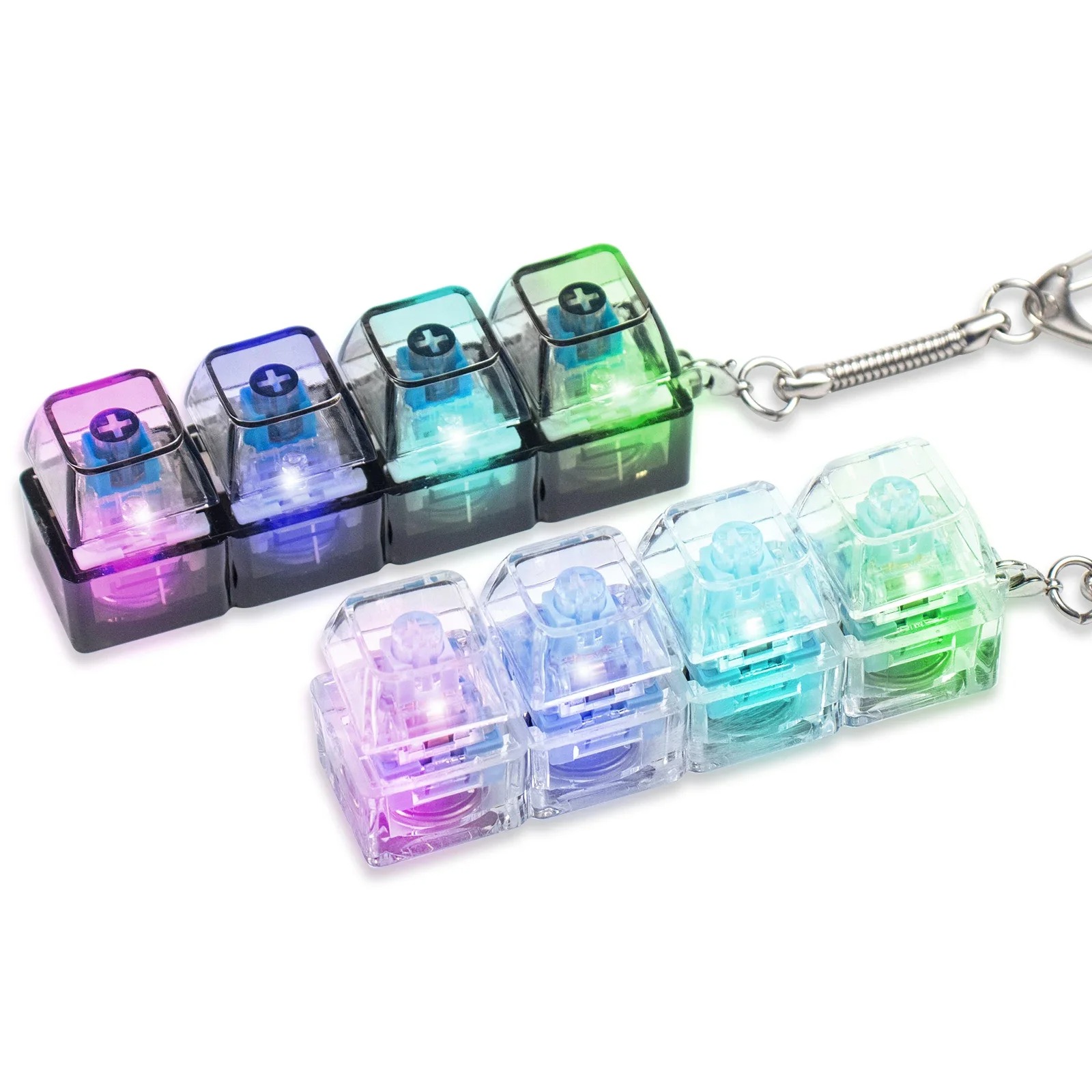フィジェットトイ LEDキーボードキーチェーン クリスタルク - Electronics Gadgets For Kids のレビューと価格